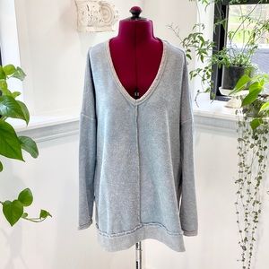 VINTAGE HAVANA v neck oversized sweater